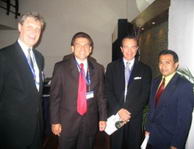 Peter Cernik, Sinval Medeiros, Rodolfo Lugo y Javier Flores