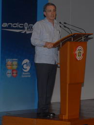 Presidente Álvaro Uribe en Andicom 2008