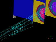 Huellas de partículas en el detector LHCb (Imagen: CERN)