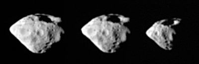 Imagenes de Steins captadas por Rosetta. Foto: ESA.
