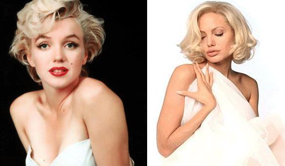 Marilyn Monroe y Angelina Jolie