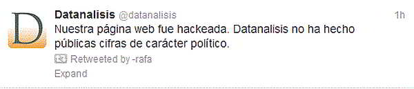 Tweet Datanalisis hackeada