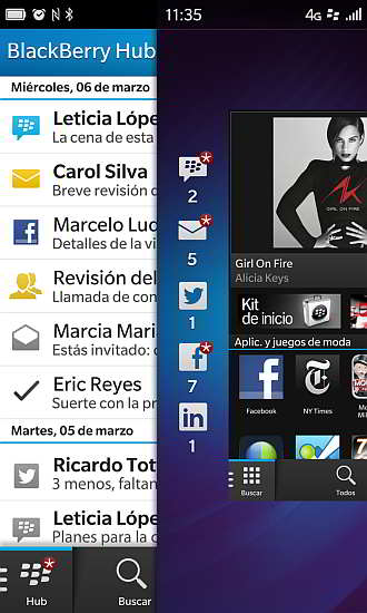 Blackberry Z10 screen