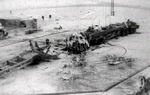 Restos del cohete R16 despues de la explosion en Baikonur el 24 de octubre de 1960