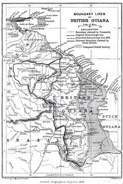 Guayana Birtánica y Territorio Esequibo (Imagen: Wikipedia.org)