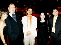 Sonia Aguirre y Fran Monroy (maestros de ceremonia en la Gala WSA Venezuela 2007), Jorge Berrizbeitía (Presidente del CENIT), Sra. de Monroy y Francisco Obispo (Vicepresidente de ISOC Venezuela)