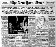 Titular del NY Times en octubre de 1947, después del lanzamiento de la Sputnik 1 (Copyright © The New York Times Company)