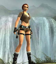Lara Croft, personaje virtual del video juego Tomb Raider