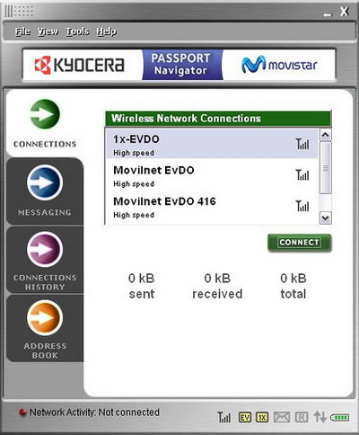 Interfaz de administración del KR1 de Kyocera (Foto: Con-café.com)