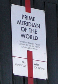 Meridiano Cero o Meridiano de Grennwich