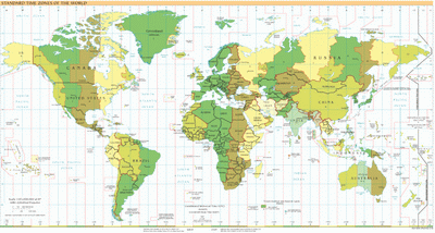 Mapa de Husos Horarios aceptados hasta septiembre 2007 (Imagen: Wikipedia)