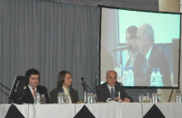 Carlos Figueira, presidente del CNTI, Oscar Messano, Presidente del Directorio de Lacnic y Raúl Echeberría, Director Ejecutivo de Lacnic (Foto: CNTI)