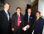 Peter Cernik, Sinval Medeiros, Rodolfo Lugo y Javier Flores durante el primer PrintingDay en 2004