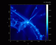 Formación de una galaxia: Disco espiral adulto (región de 144 kiloparsec)