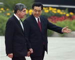 Oscar Arias, Presidente de Costa Rica, y Hu Jintao, Presidente de China (Foto: washingtonbureau.typepad.com)