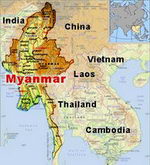 Mapa de Myanmar (Birmania)
