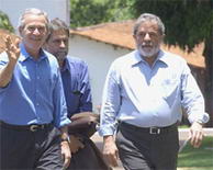 George W. Bush y Lula da Silva