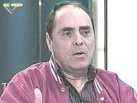 Hector Navarro, Ministro de Ciencia y Tecnologia (Venezuela) en la pantalla de VTV